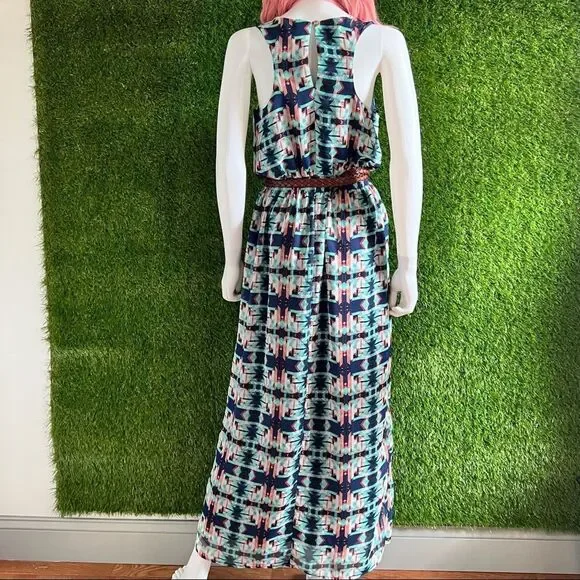 One Clothing Silky Tribal Racerback Maxi Dress - Picture 2 of 7